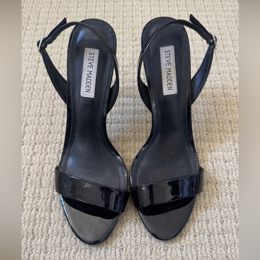 Steve Madden Glossy Black Heels